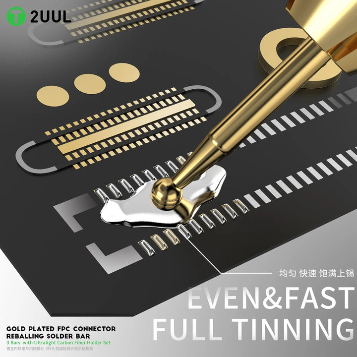 Plating Bar Code 2UUL SC98 Gold Plated FPC Connector Reballing Tin Plating Bar ...