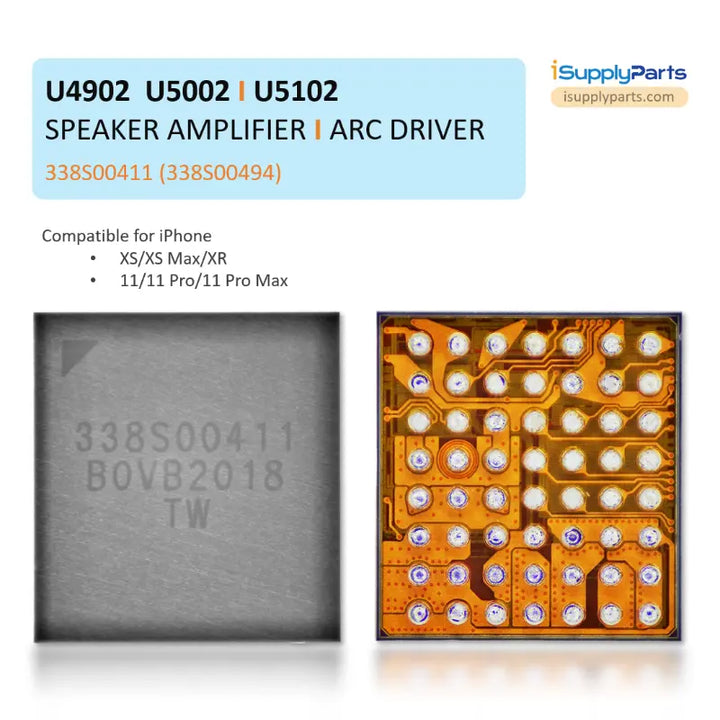 Small Audio IC Speaker Amplifier ARC Driver IC 338S00411 for iPhone XS ...